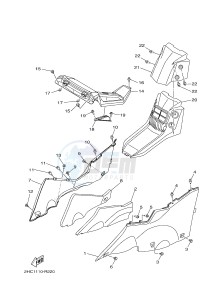 YXZ1000ES YXZ10YPSG YXZ1000R EPS SPECIAL EDITION (2HC8) drawing SIDE COVER 2