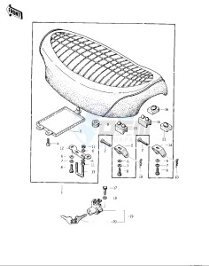 KZ 400 D (D) drawing SEAT -- 74 -75 KZ400_KZ400D- -