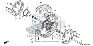 VFR1200XDC drawing FRONT WHEEL