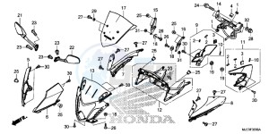 CBR650FAE CBR650FAE 2ED - (2ED) drawing UPPER COWL