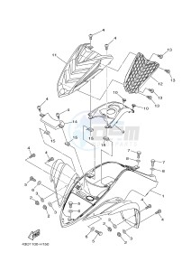 YFM90R (43DD 43DE 43DF 43DD) drawing FRONT FENDER