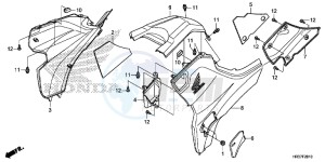 TRX420FM1G TRX420 Europe Direct - (ED) drawing SIDE COVER/TANK COVER