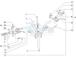 Stalker 50 drawing Handlebars - Master cilinder