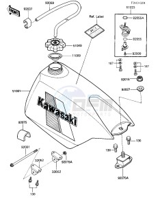 KX 500 A [KX500] (A2) [KX500] drawing FUEL TANK -- 84 A2- -