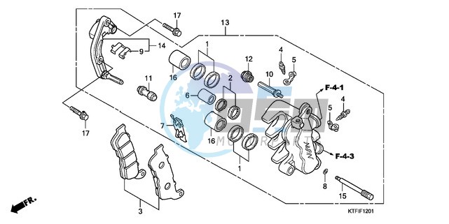 FRONT BRAKE CALIPER (SH1259/1509)