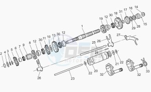 California 1100 Stone - Metal PI Stone/Metal PI drawing Driven shaft