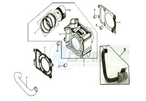 HD 200 drawing CYLINDER MET PISTON / CYLINDER GASKETS TOP AND BOTTOM