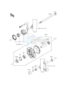 KLX125 KLX125CDS XX (EU ME A(FRICA) drawing Front Hub