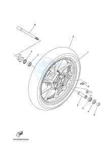 MT09A MT-09 ABS 900 (2DRF 2DRG) drawing FRONT WHEEL