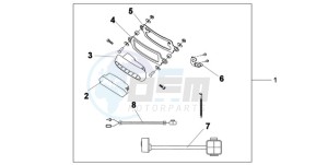 XL1000V9 Ireland - (EK) drawing REAR FOG LIGHT KIT