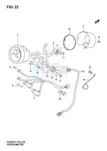 GZ250 (P19) drawing SPEEDOMETER