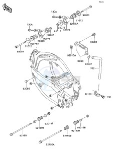 ZX 750 H [NINJA ZX-7] (H2) [NINJA ZX-7] drawing FRAME FITTINGS