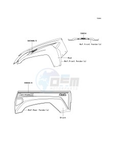 KRF 750 C [TERYX 750 4X4] (C8F) C8F drawing DECALS-- RED- -