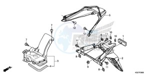 WW125EX2F PCX125 - WW125 UK - (E) drawing REAR FENDER