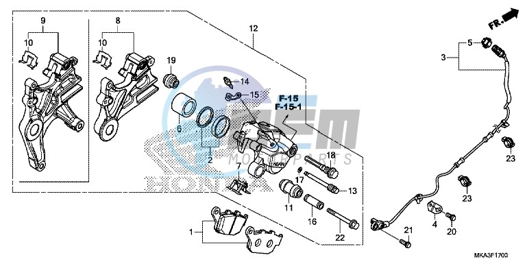 REAR BRAKE CALIPER