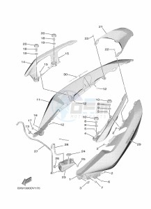 MWD300 TRICITY 300 (BX94) drawing SIDE COVER