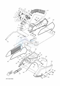 CZD300-A XMAX 300 (BY34) drawing REAR BRAKE CALIPER