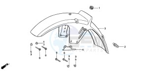 CB125T drawing FRONT FENDER