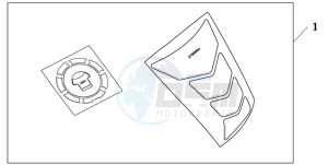 CB600F39 F / CMF ST drawing TANKPAD / FUEL LID COVER