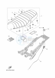 XSR125 LEGACY MTM125-C (BLA1) drawing SEAT