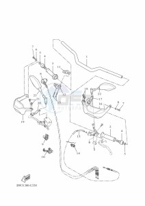 XTZ690 TENERE 700 (BEH3) drawing STEERING HANDLE & CABLE