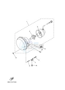 YFM700FWAD YFM700PE GRIZZLY 700 EPS (2BG3 2BG4) drawing HEADLIGHT