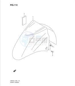 AN650 drawing FRONT FENDER (AN650L1 E19)