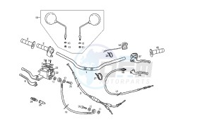 SENDA SM X TREM - 50 CC X TREM EU2 drawing HANDLEBAR - CONTROLS