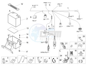 RS 125 RS 4T E4 ABS (EMEA) drawing Rear electrical system