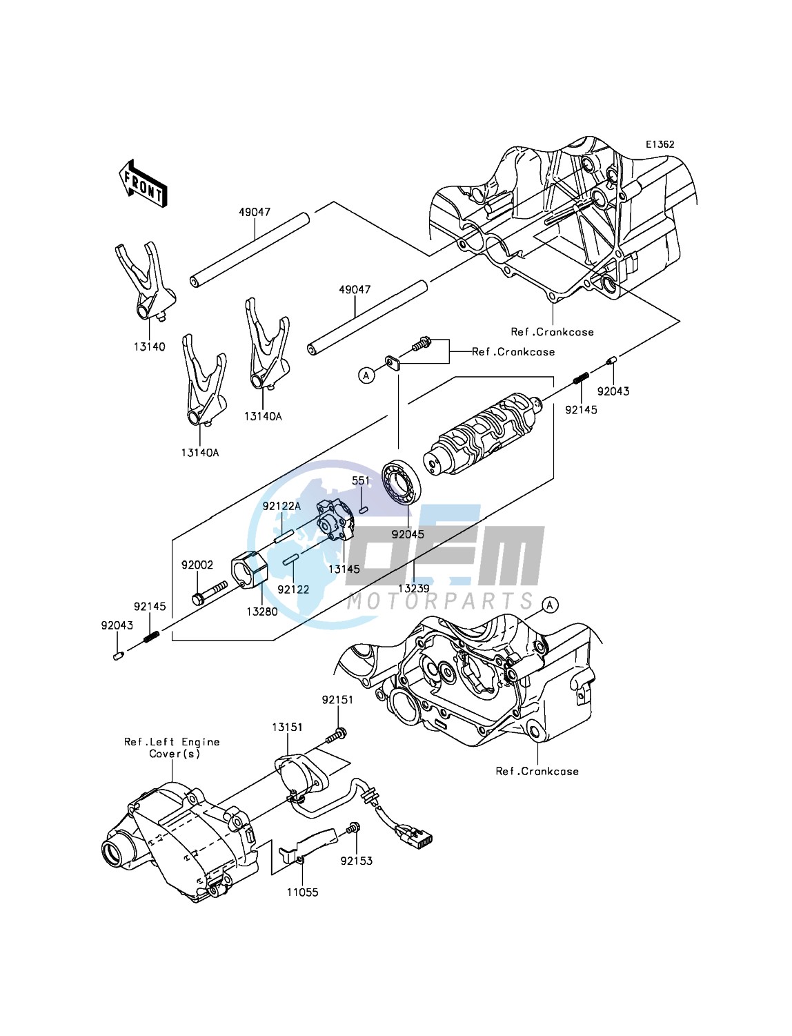 Gear Change Drum/Shift Fork(s)