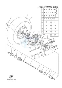 YFM700FWAD YFM7FGPHB GRIZZLY 700 EPS HUNTER (1HP7) drawing REAR WHEEL 2