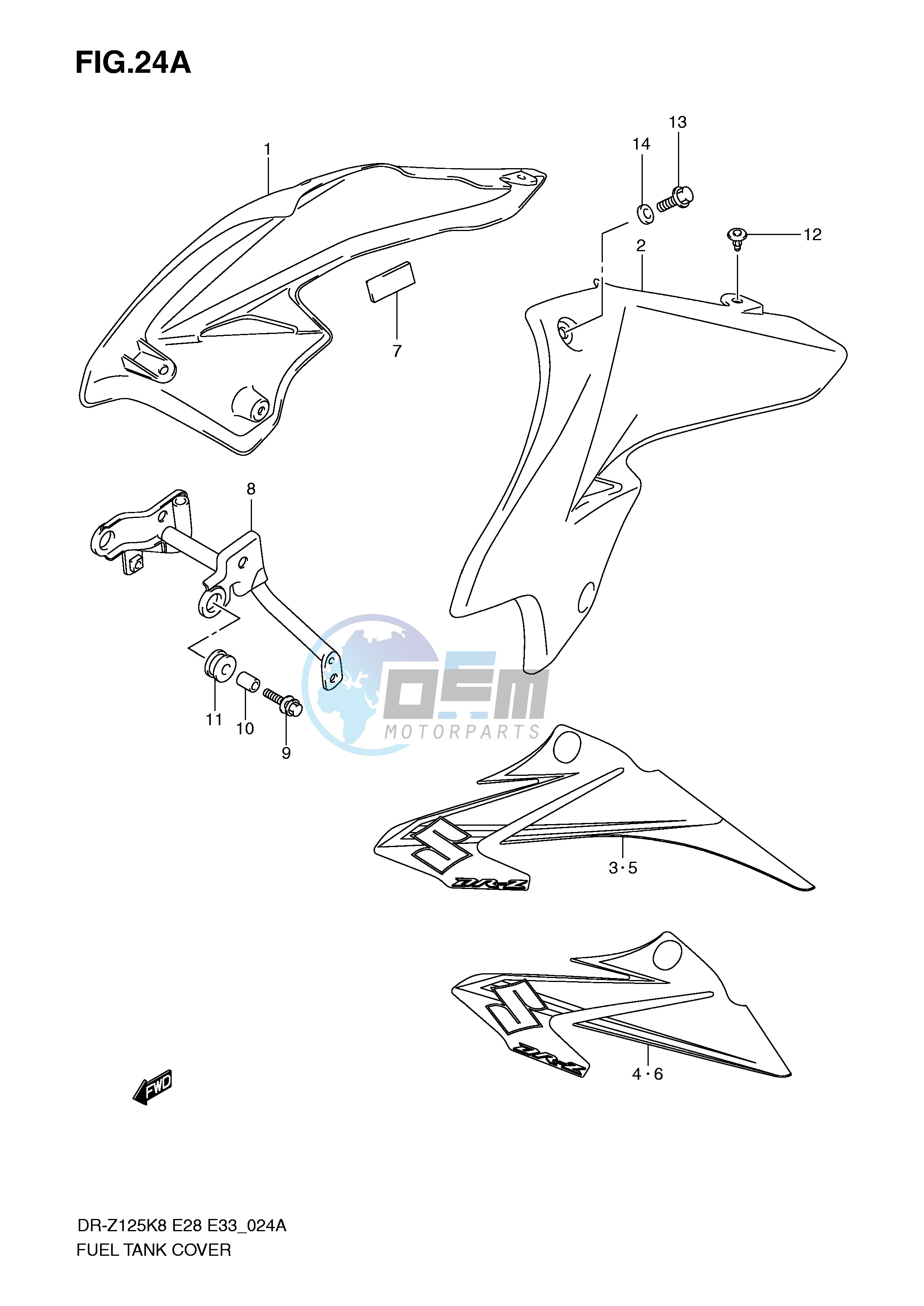 FUEL TANK COVER (MODEL K9)