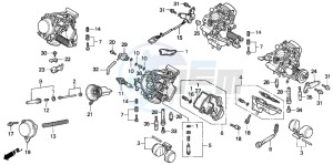 VF750CD drawing CARBURETOR (COMPONENT PARTS)