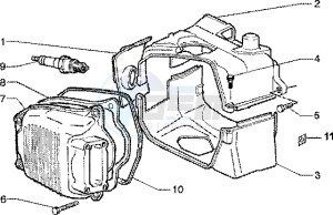 Liberty 125 Leader drawing Cilinder head cover