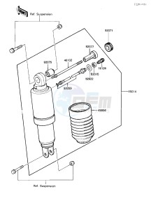 ZX 600 B [NINJA 600RX] (B1) [NINJA 600RX] drawing SHOCK ABSORBER