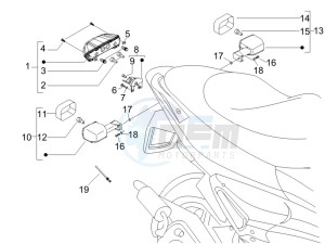 Runner 125 VX 4t Race e3 drawing Tail light - Turn signal lamps