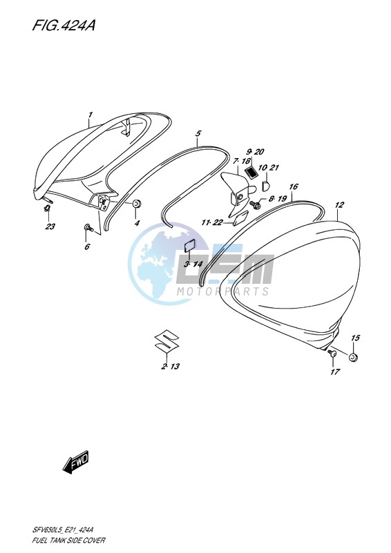 FUEL TANK SIDE COVER