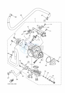 YFM700R (BCXR) drawing THROTTLE BODY ASSY 1