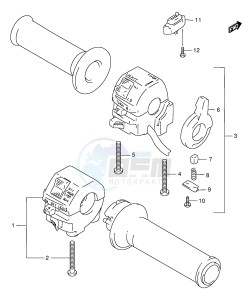 GSX750F (E4) drawing HANDLE SWITCH