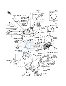 NINJA_250R EX250K9F GB XX (EU ME A(FRICA) drawing Cowling