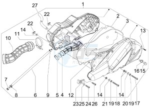 Beverly 400 ie Tourer e3 drawing Air filter