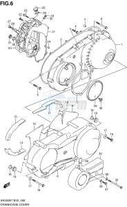 AN400 (E2) Burgman drawing CRANKCASE COVER (MODEL K7 K8)