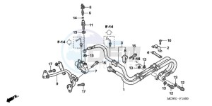 VFR8009 Europe Direct - (ED / MME) drawing REAR BRAKE HOSE (VFR800)