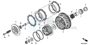 CB600FAD Hornet - CB600F ABS England - (3ED) drawing CLUTCH