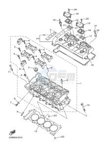 XJ6N ABS 600 XJ6-N (NAKED, ABS) (36B7 36B8) drawing CYLINDER HEAD