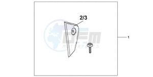 CBR1000RAA BR / ABS - (BR / ABS) drawing FAIRING SCUFF PAD