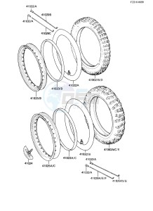 KDX 200 A [KDX200] (A1-A3) [KDX200] drawing WHEELS_TIRES