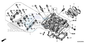 CBR500R England - (3ED) drawing CYLINDER HEAD