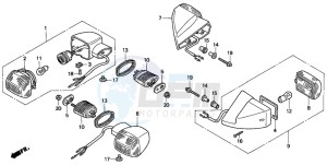 CBR600F drawing WINKER (CBR600FS/3S/T/3T/SET)