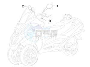 MP3 300 4t 4v ie lt ibrido drawing Mirrors